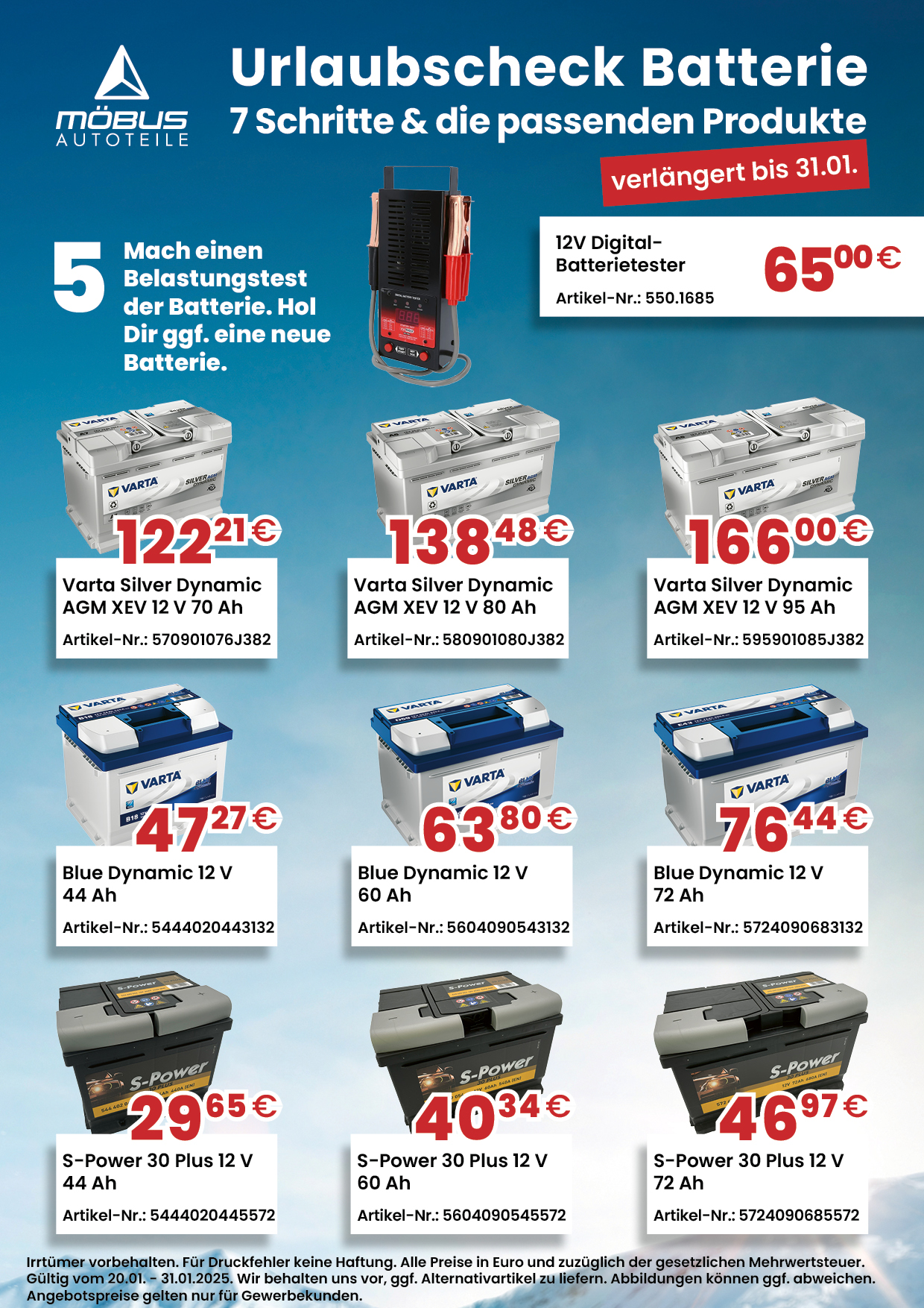 Urlaubscheck Batterien