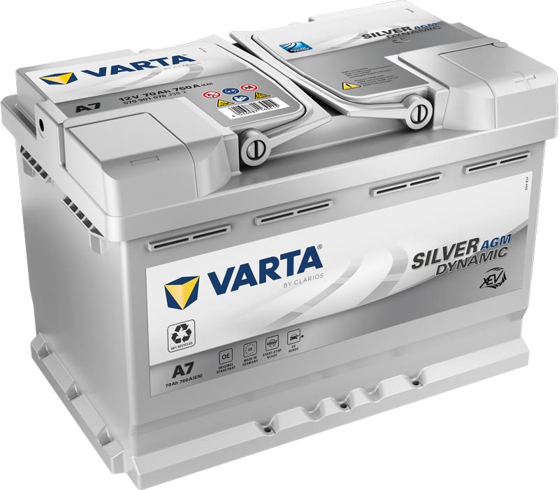 Varta Silver Dynamic AGM XEV 12 V 70 Ah