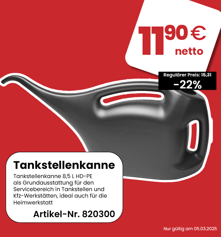 Tankstellenkanne 8,5 l für nur 11,90 EUR
