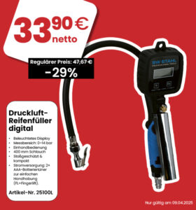 Druckluft-Reifenfüller digital