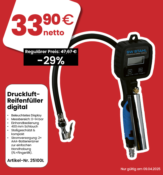 Druckluft-Reifenfüller digital