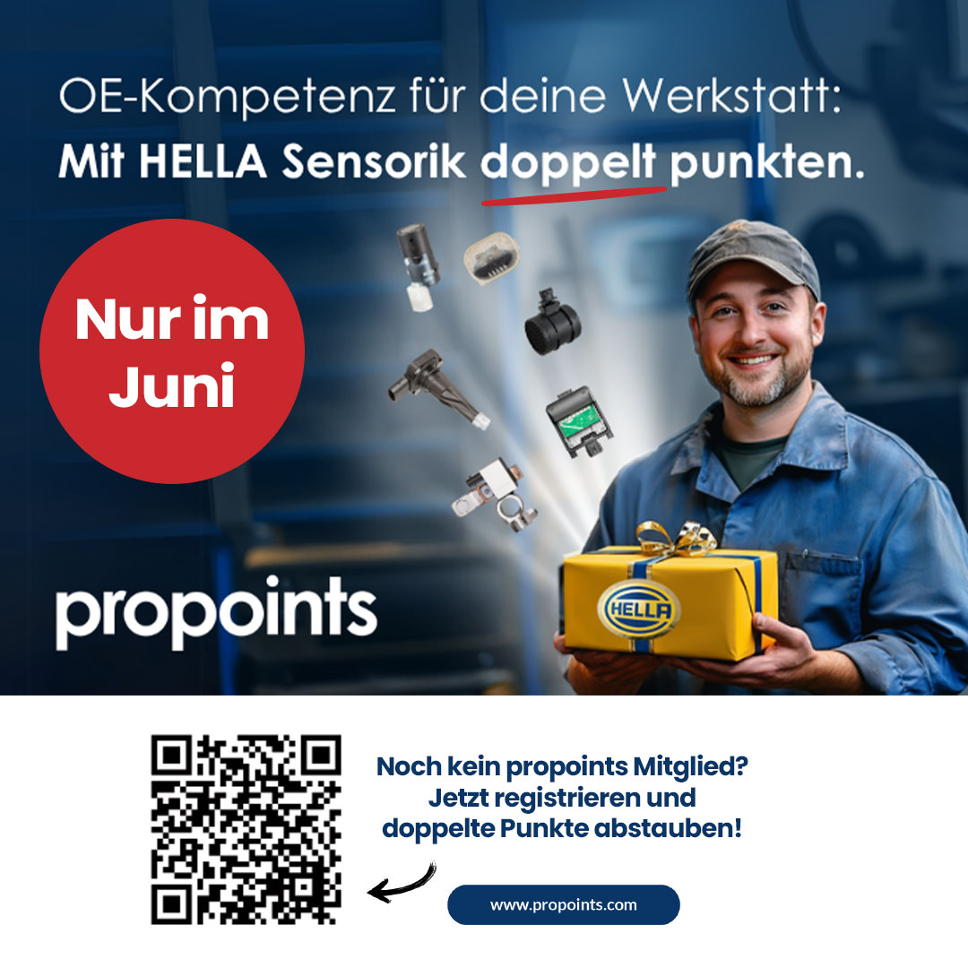 doppelte Punkte für dein propoints Konto mit HELLA Sensorik