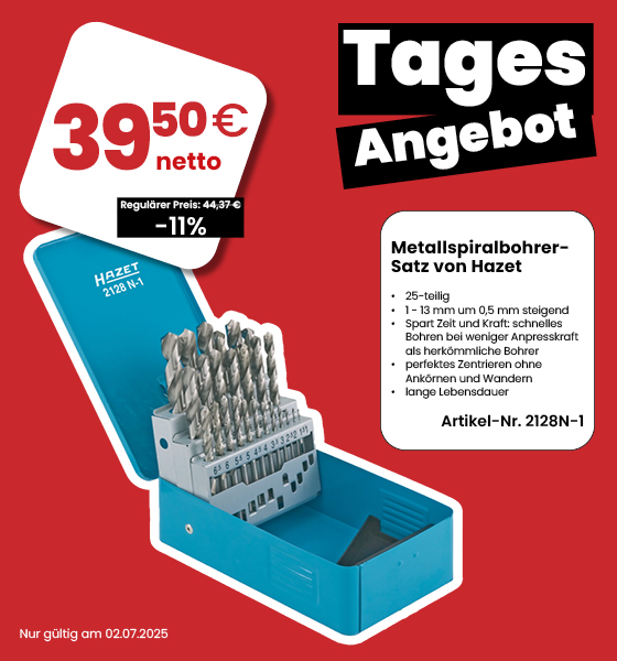 Metallspiralbohrer-Satz von Hazet