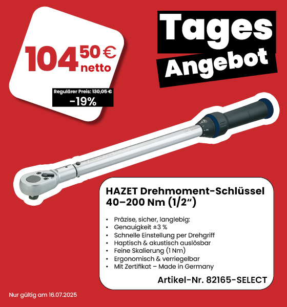 HAZET Drehmoment-Schlüssel 40–200 Nm (1/2“)
