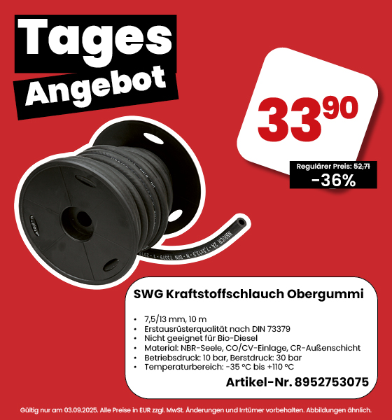 SWG Kraftstoffschlauch Obergummi