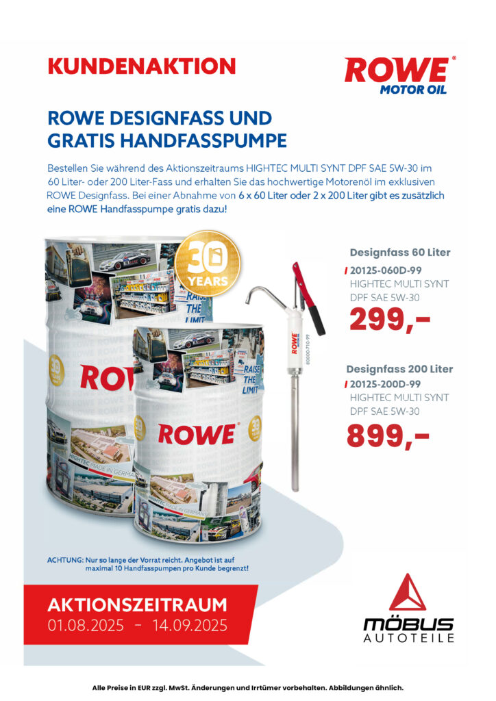 Rowe Designfass mit gratis Handfasspumpe, 60 Liter und 200 Liter