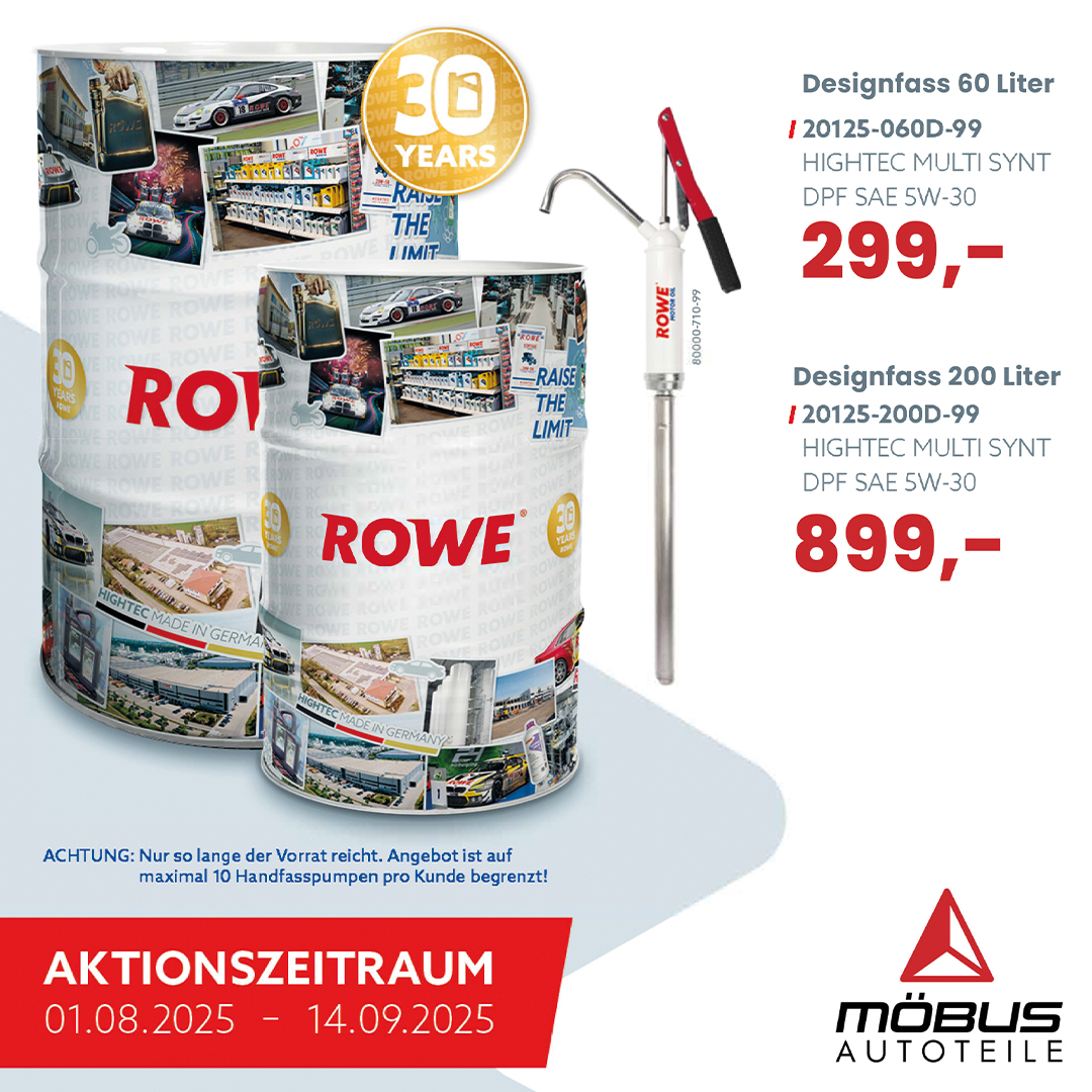 ROWE DESIGNFASS UND GRATIS HANDFASSPUMPE