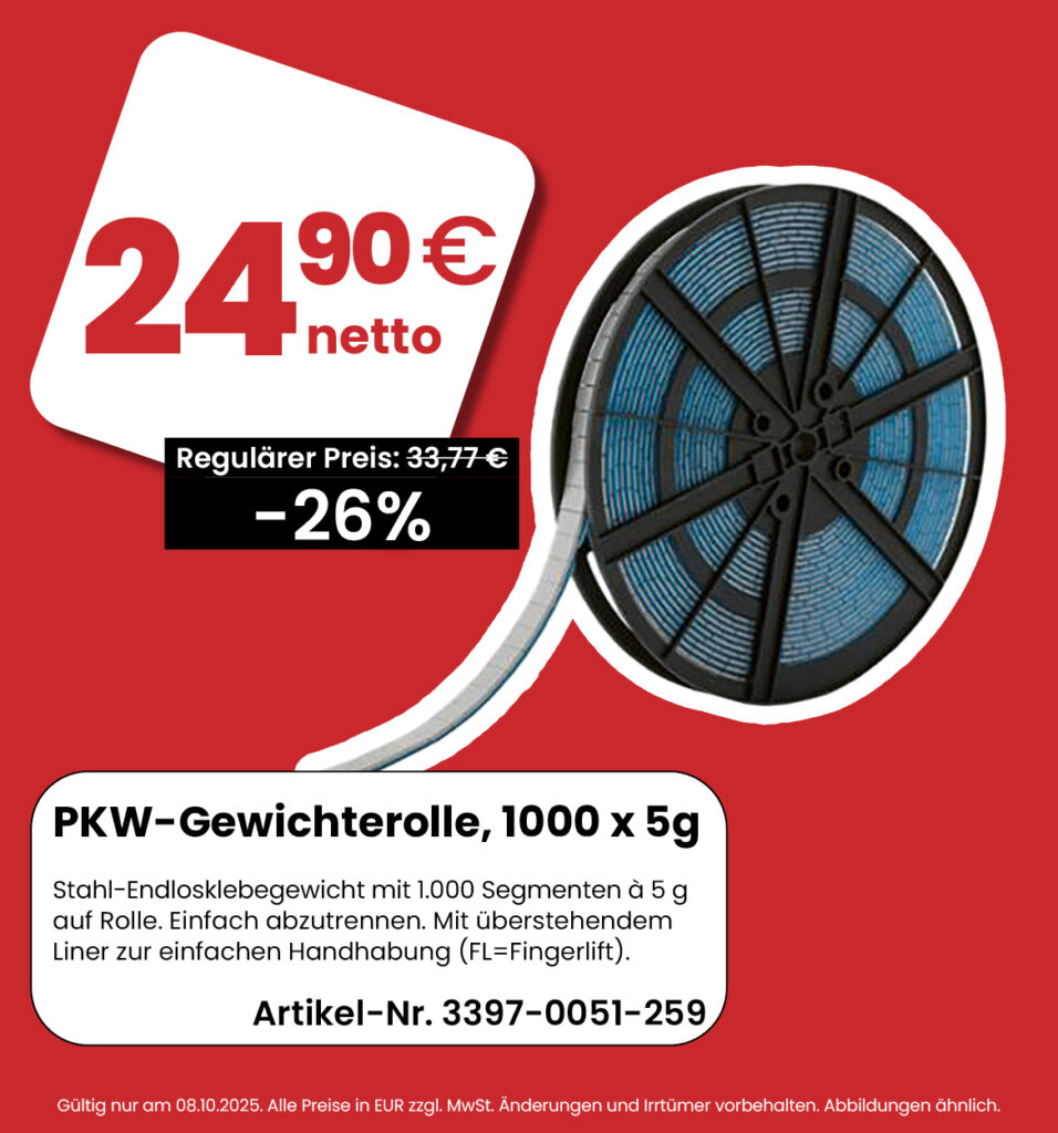 PKW-Gewichterolle, 1000 x 5g