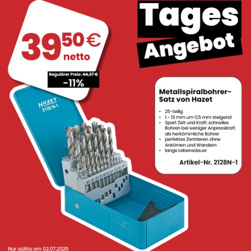 Metallspiralbohrer-Satz von Hazet